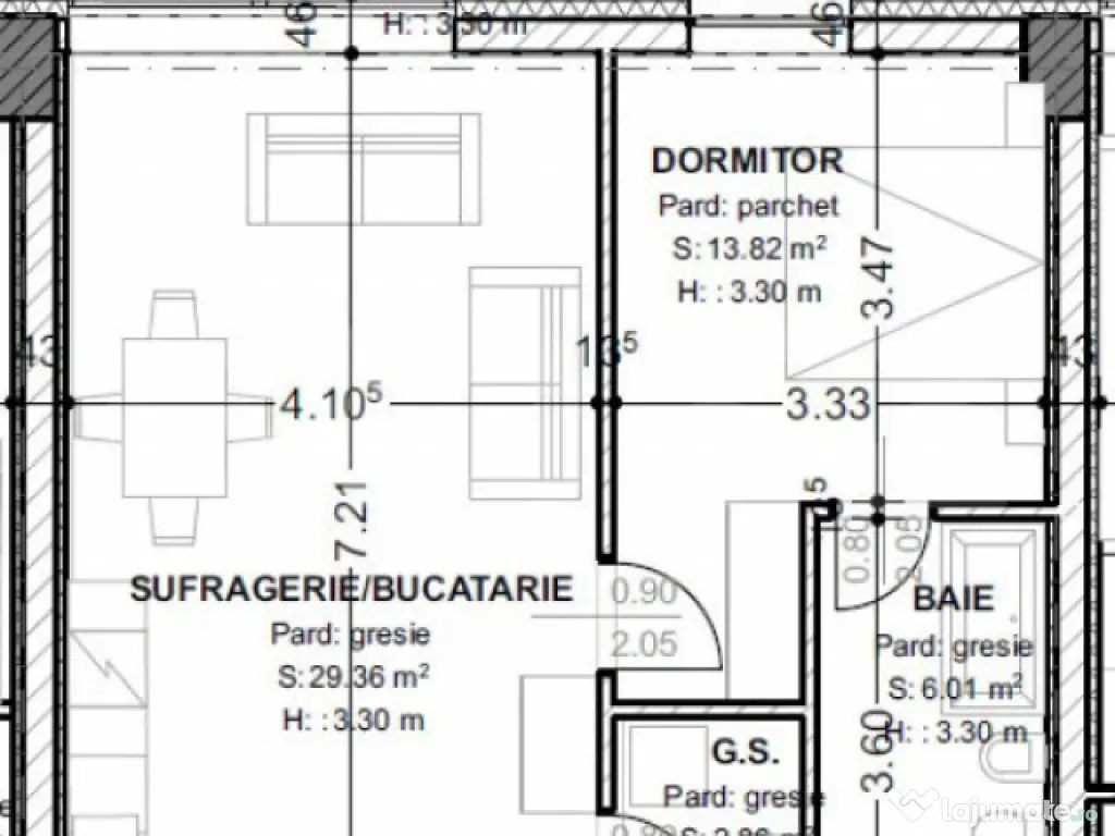 Apartament de vanzare, cu 2 camere, 62 mp, terasă 10 mp, zo