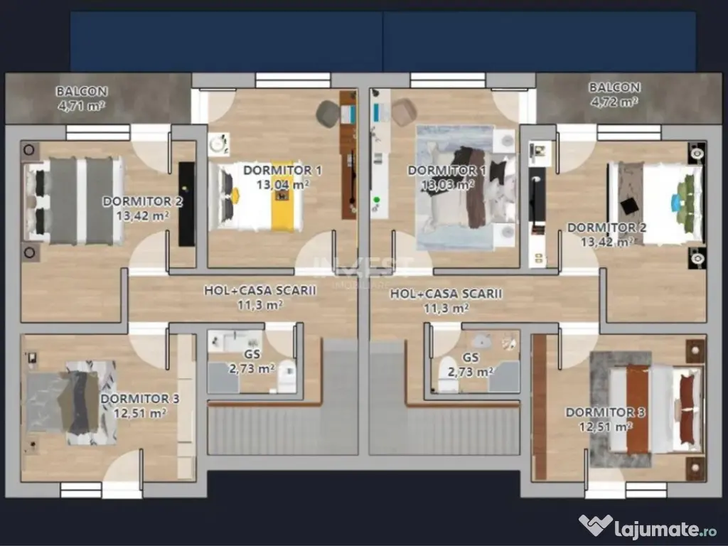 Duplex cu 4 camere in Valea Adanca 