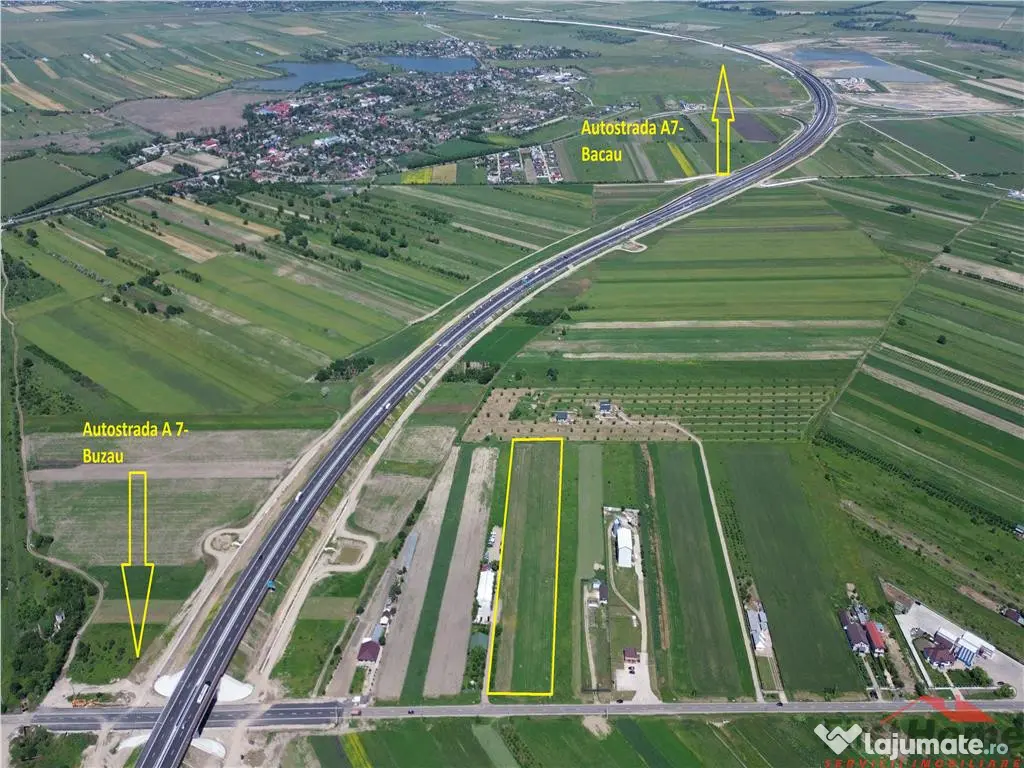 Teren 14.300 mp, D=50 ml, langa nod autrostrada A7 