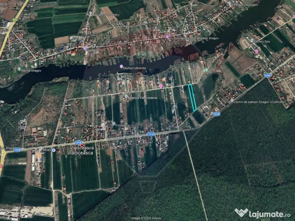 Teren intravilan, 3916 mp, dubla deschidere, Vladisceasca