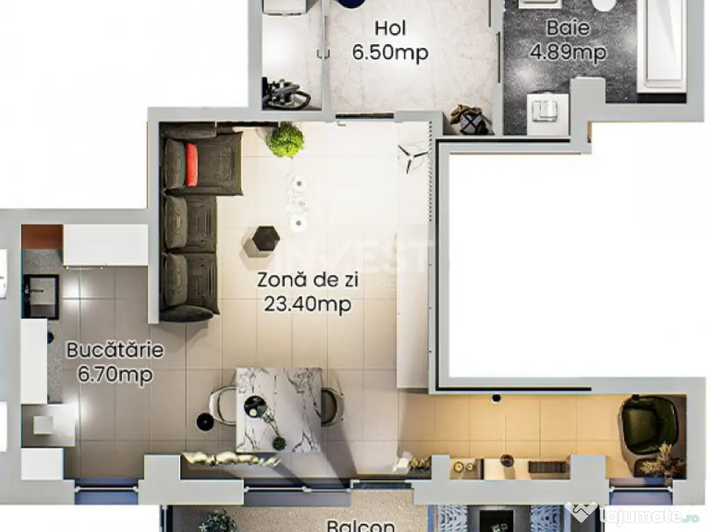 Apartament 1 cameră - spațios într-un complex rezidenția