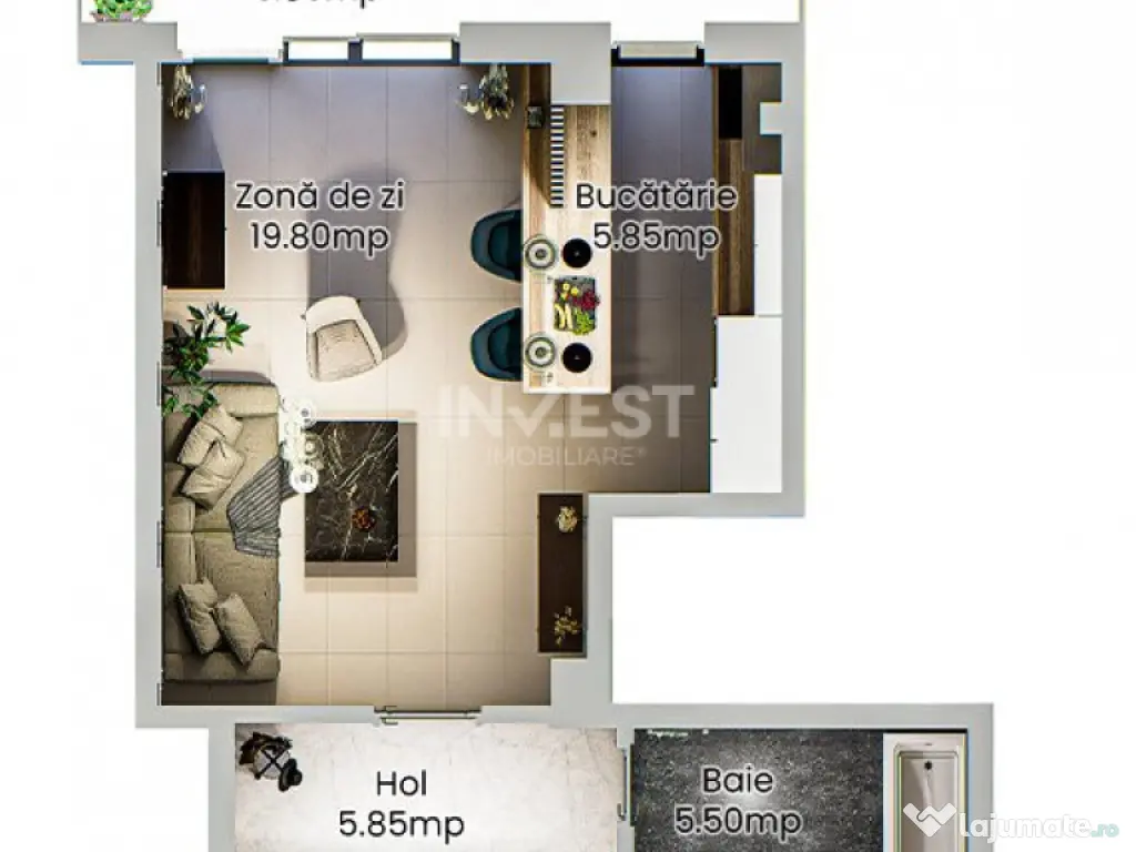 Apartament 1 cameră - spațios într-un complex rezidenția