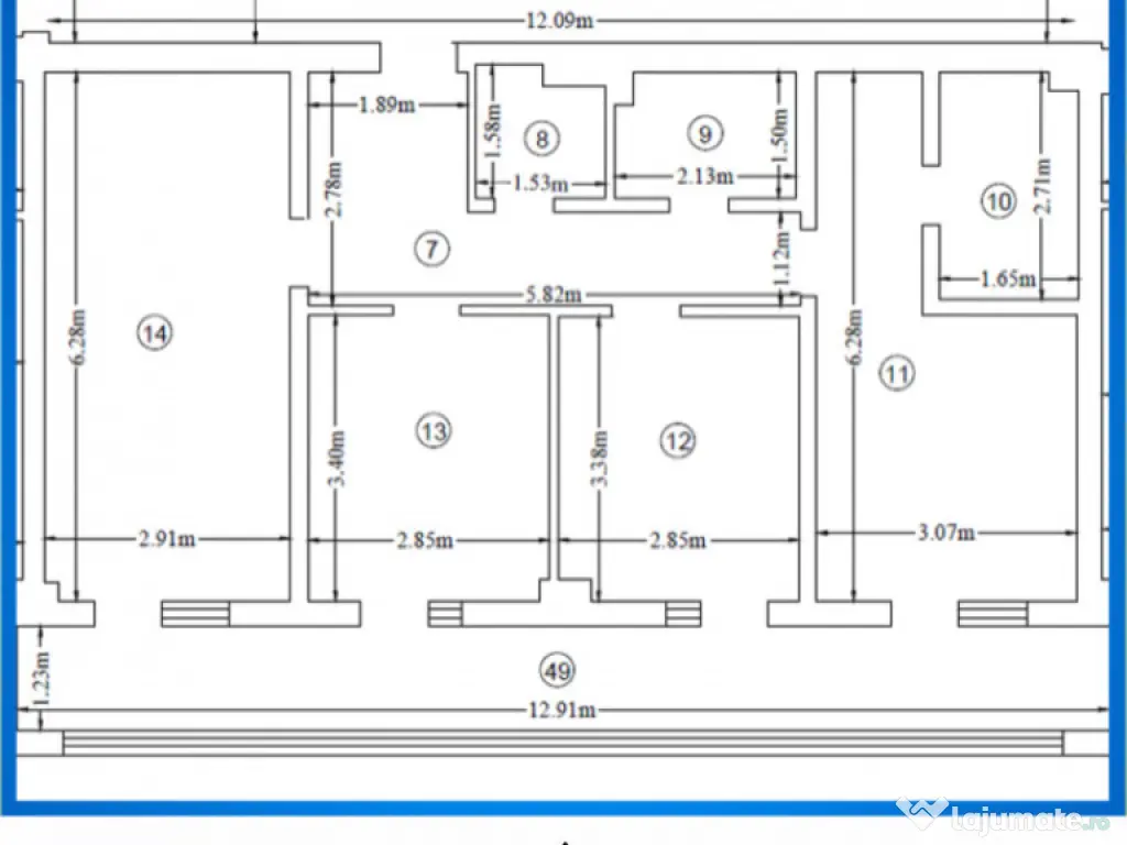 Apartament cu trei camere | Intabulat | Pacurari | Comision 