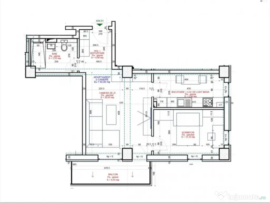 Apartament cu 2 camere în Bucium (Family Market)