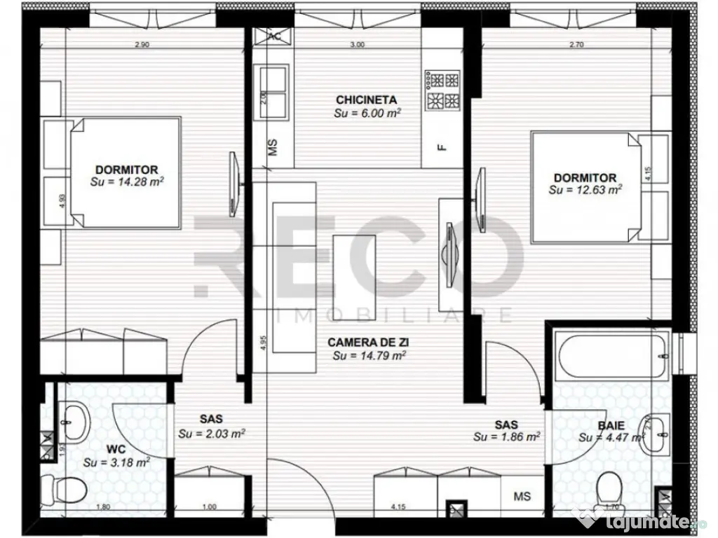 RECO Apartament 3 camere Ultracentral in Oradea 