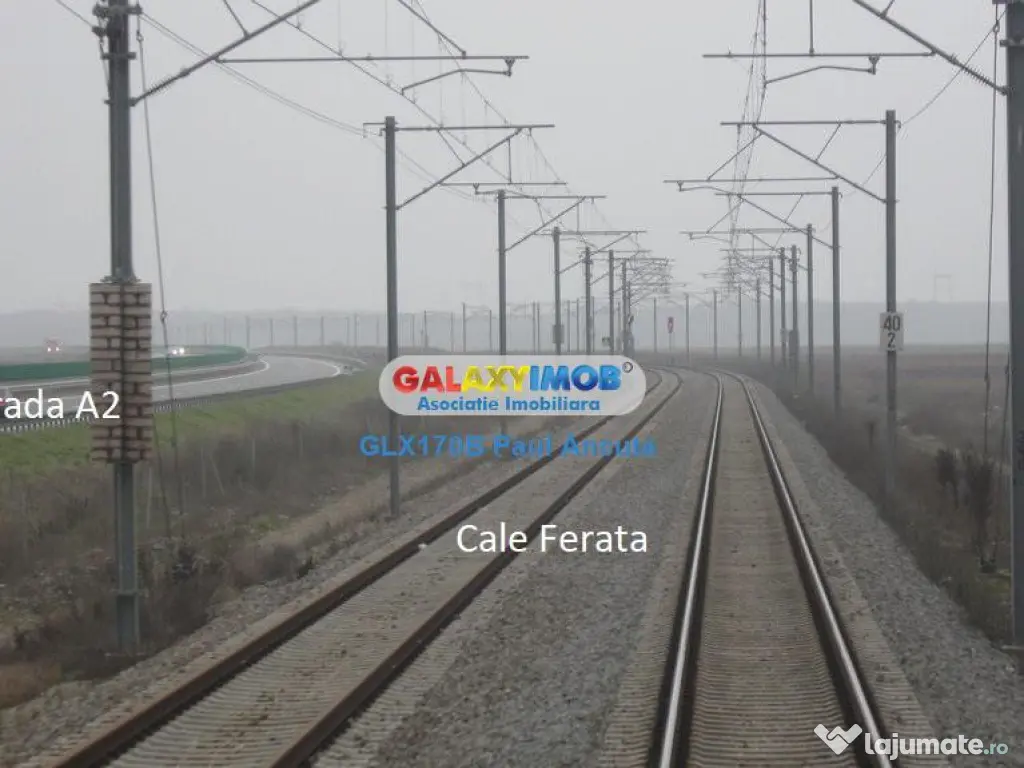 Teren 11 Ha acces Nod Autostrada A2 Gara Fundulea Industria 