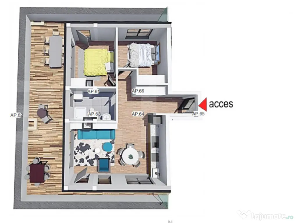 Comision 0!Apartament 2 camere, confort sporit,Bloc Nou,Petr
