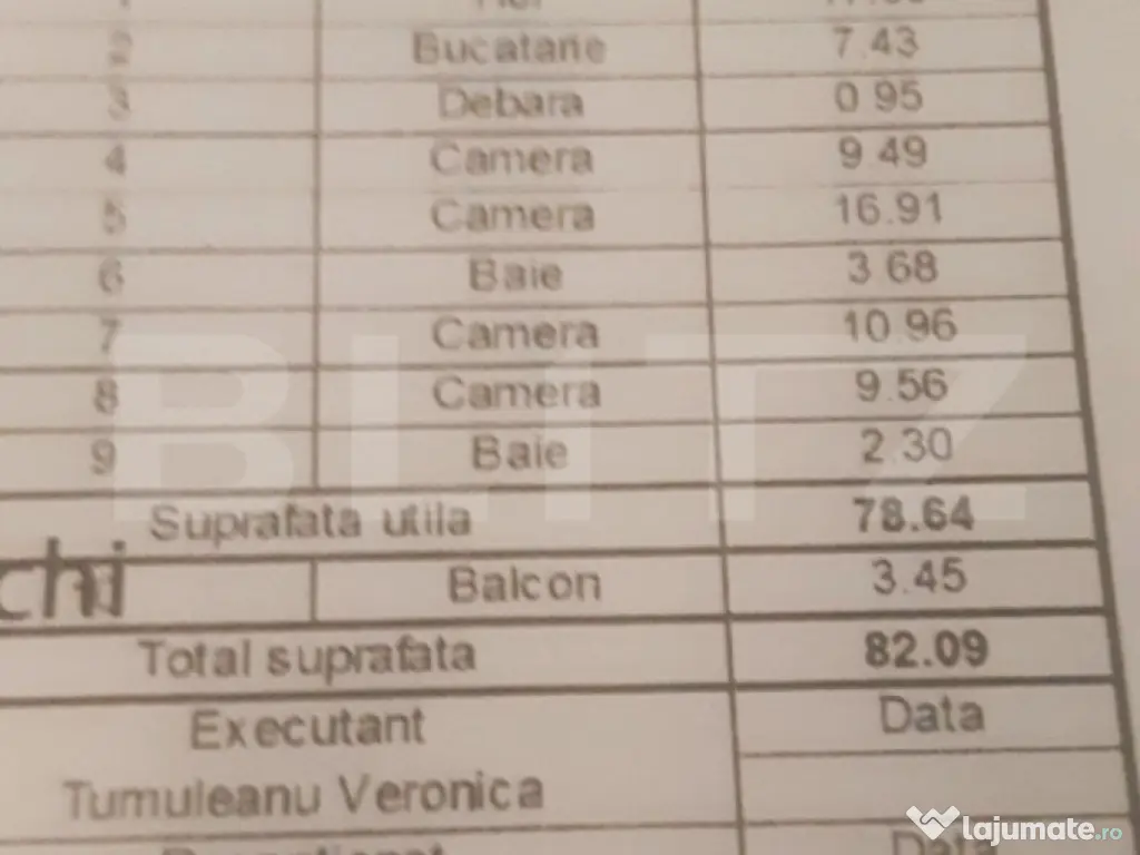 Apartament 4 camere, 82 mp 2 bai, zona Zimbru