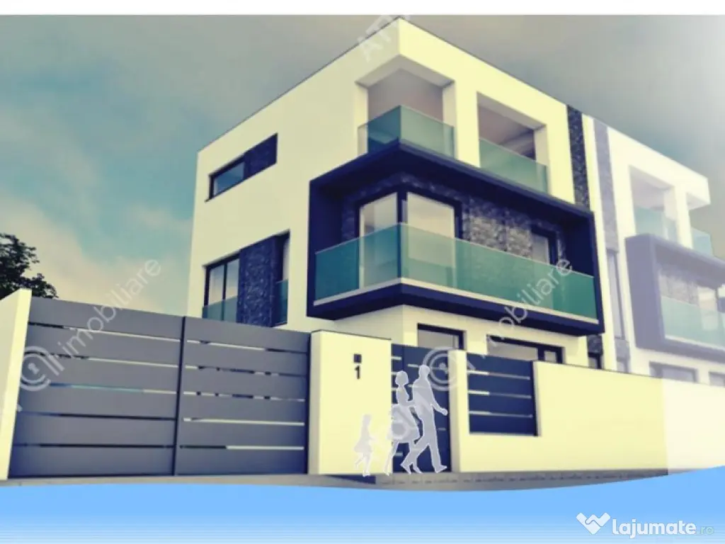 Casa moderna cu 4 camere 3 bai si teren de 214 mp zona Triaj 