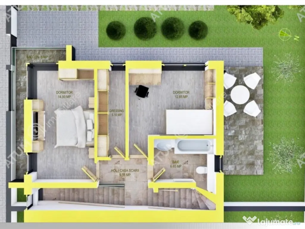 Casa moderna cu 4 camere 3 bai si teren de 214 mp zona Triaj 