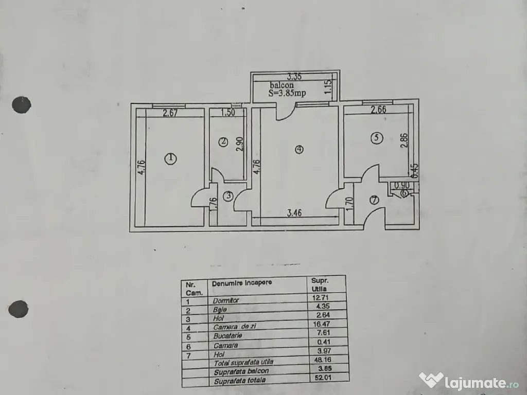 Apartament 2 camere - etajul 4 - str PACII 