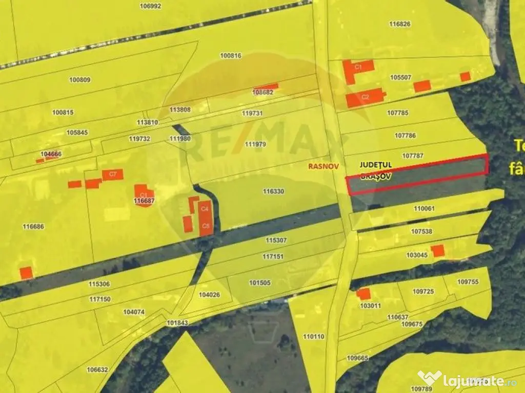 Teren extravilan, 2500 mp, Râşnov, Glăjărie