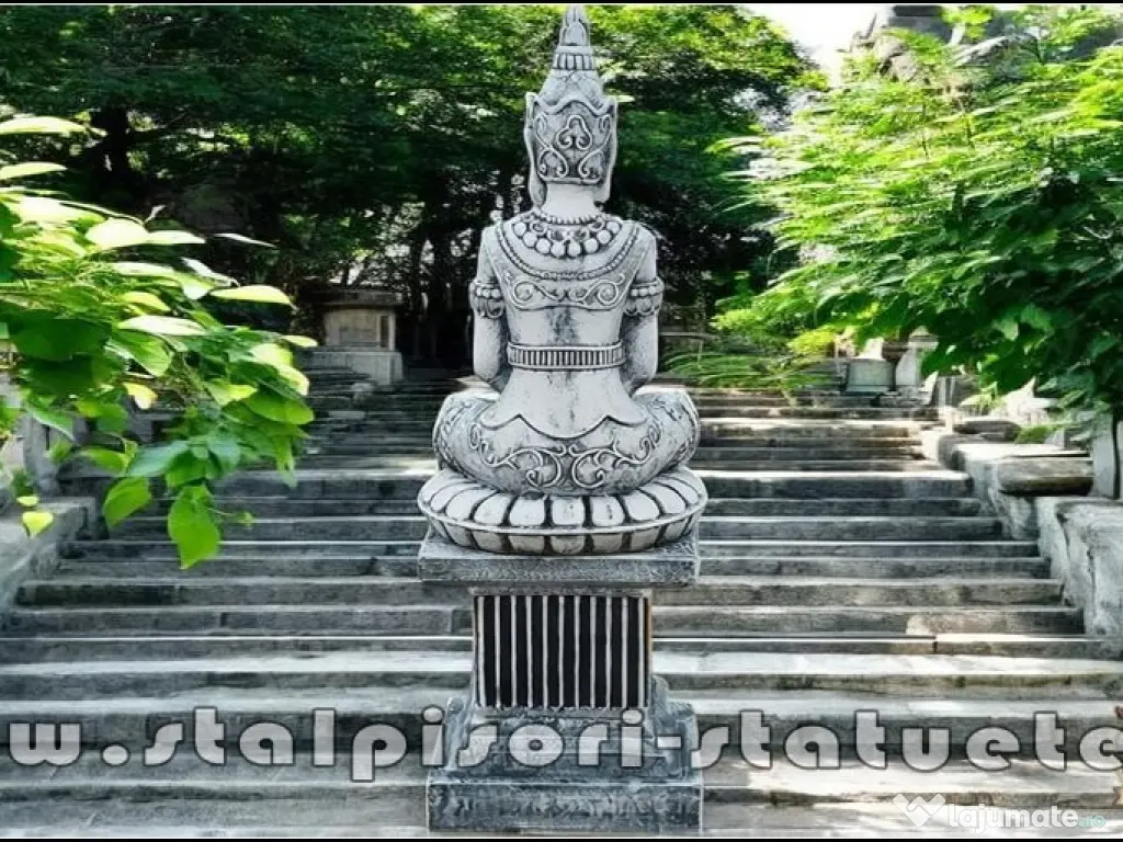 Statuetă Buddha Kwan Yin, gri antichizat, model S8 (2). 