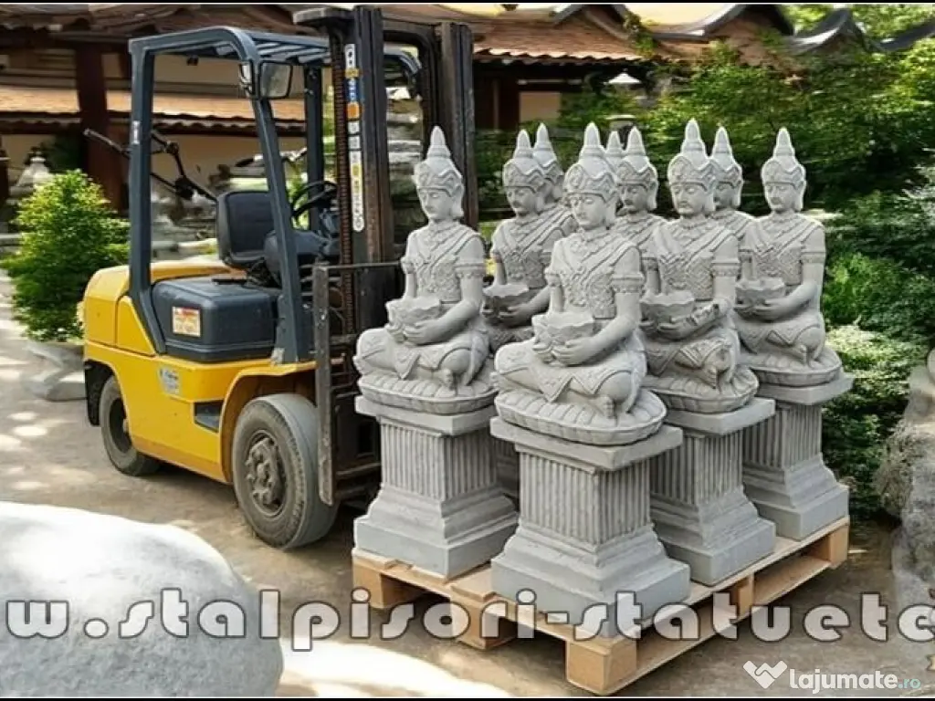 Statuetă Buddha Kwan Yin, gri antichizat, model S8 (2). 