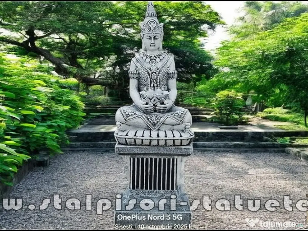 Statuetă Buddha Kwan Yin, gri antichizat, model S8 (2). 