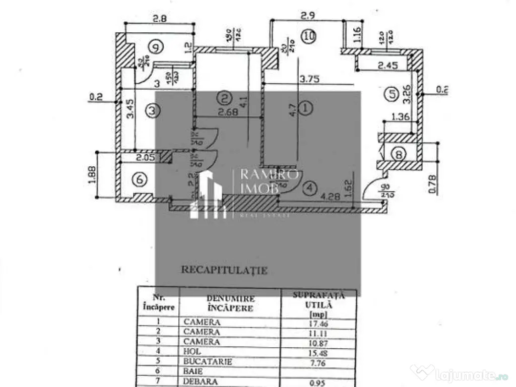 Apartament 3 camere 75 mp Alexandru Obregia 