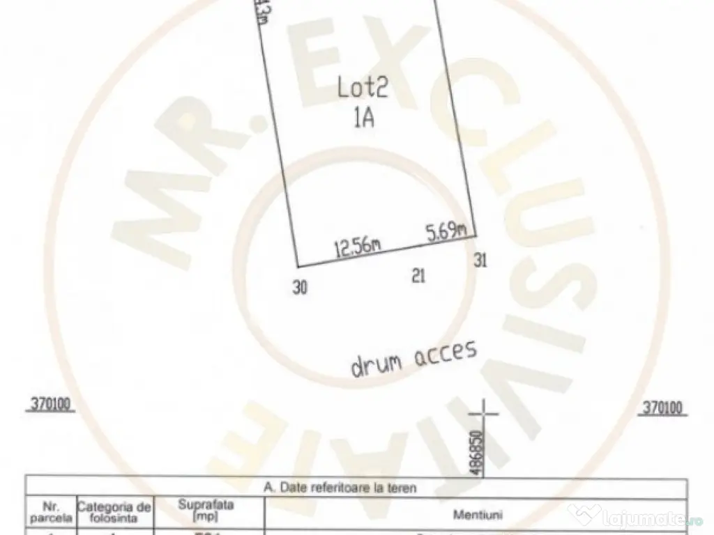 Teren 500 mp intravilan Smeura Stoenari - 4 loturi 