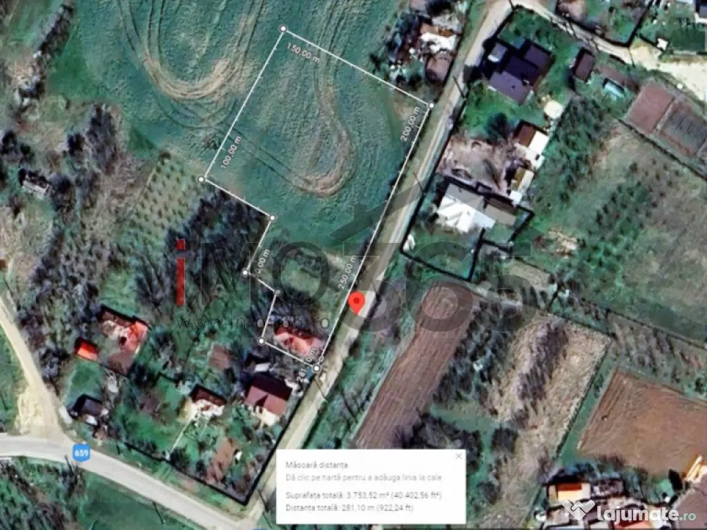 Casa demolabila si teren 3758mp intravilan Rociu Gliganu 