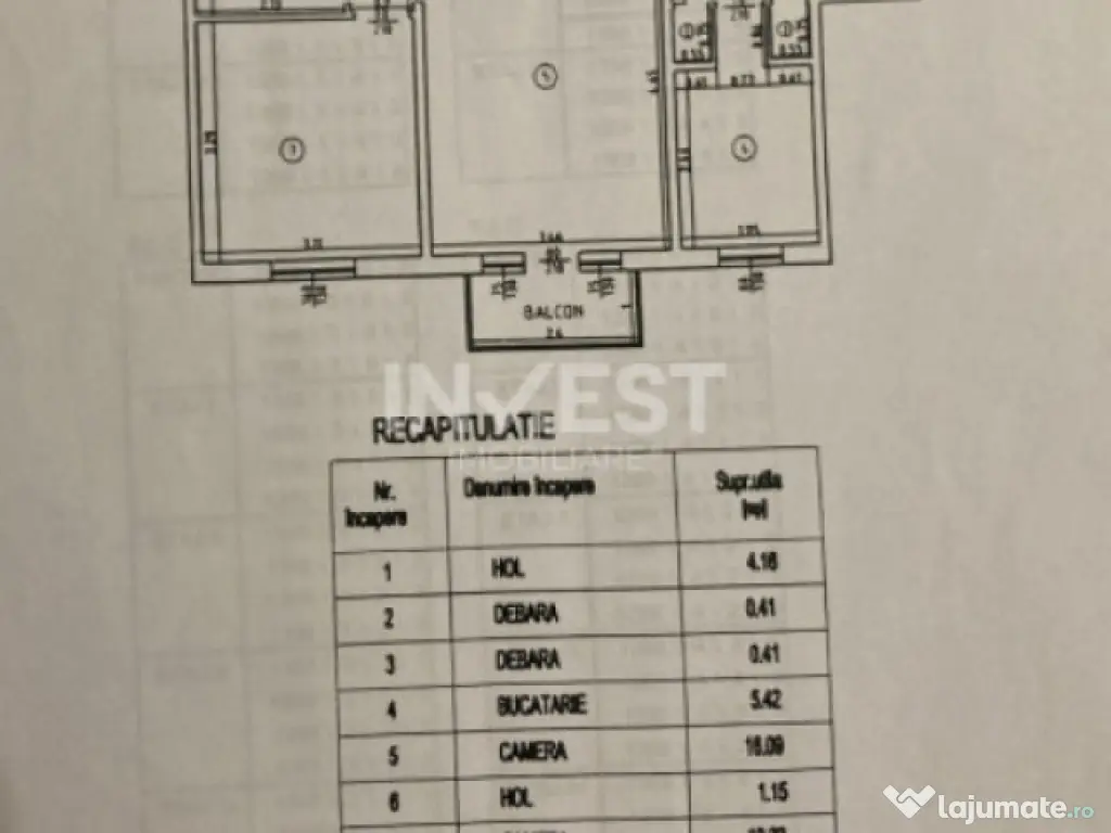 DE VANZARE-APARTAMENT 2 CAMERE-DACIA ZIMBRU 