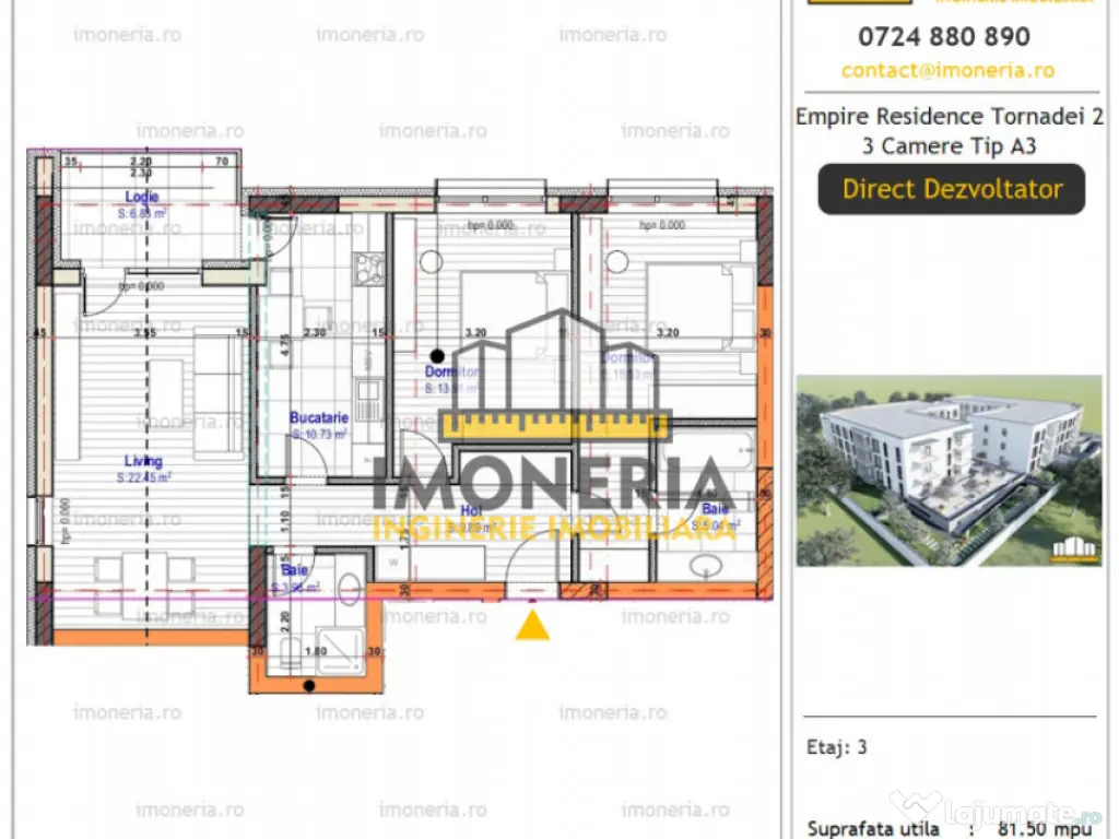 Ofertă – Bloc nou Empire Tornadei 2 – Comision 0% – 3