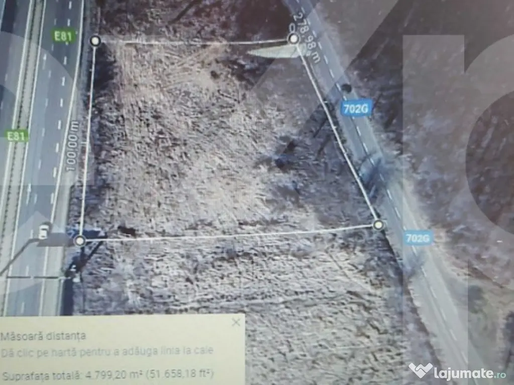 Teren intravilan 4.800 mp – lângă Autostrada Pitești -