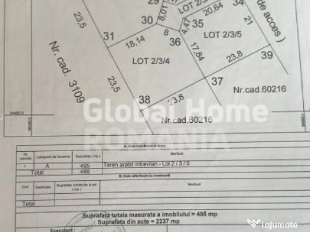 Teren 495 MP | Corbeanca | Intravilan | Oportunitate de inve