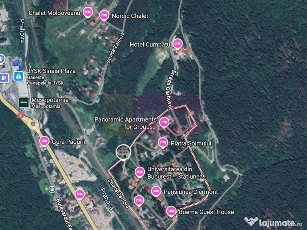 Teren extravilan in Sinaia (25 euro/mp) 