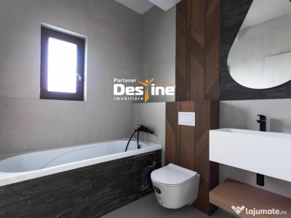 Duplex modern P+1+P calitate superioară 116 mp teren 390 mp 