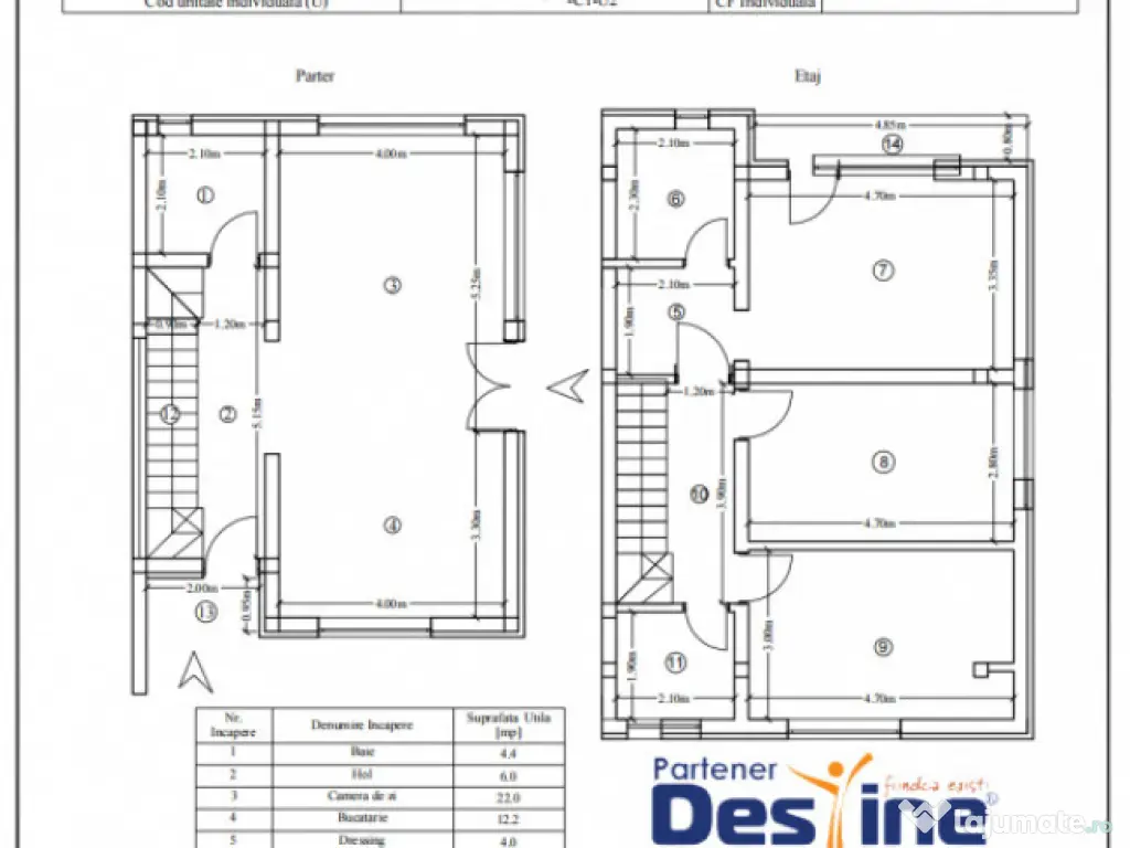 Duplex modern P+1+P calitate superioară 116 mp teren 390 mp 