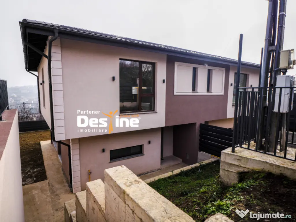 Duplex modern P+1+P calitate superioară 116 mp teren 390 mp 