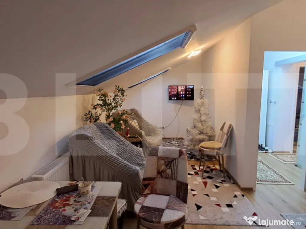 Apartament la mansarda, cu 3 camere, 60 de mp, in zona Teilo