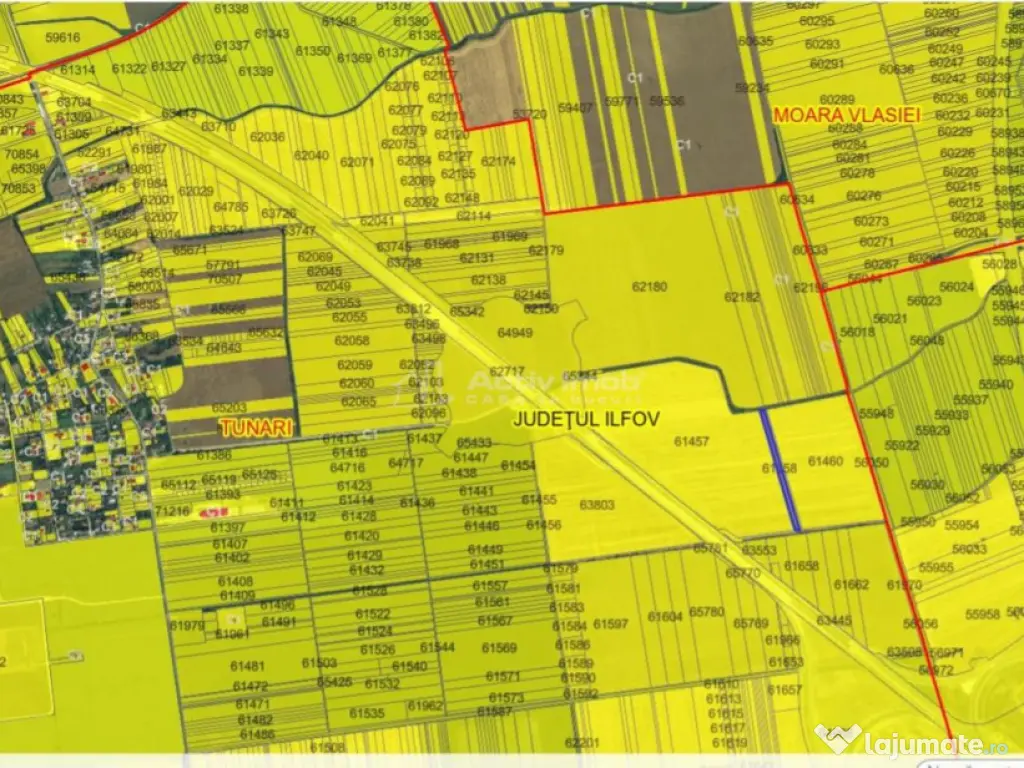 Teren Intravilan Tunari, (Dimieni), int. A0 cu A3 