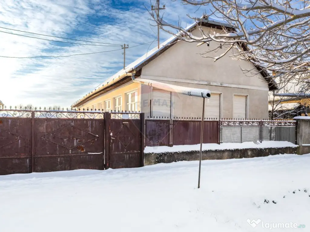 Proprietate cu două case și teren generos, cu toate uti... 