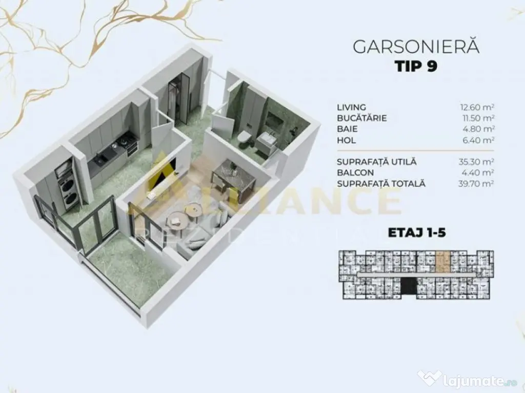 || 15 MIN. METROU BERCENI || Garsoniera 40 mp 