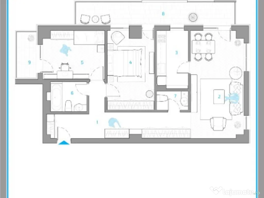 ADAMANT TOWERS, 3 camere, 3B, decomandat, CUG - Nicolina 