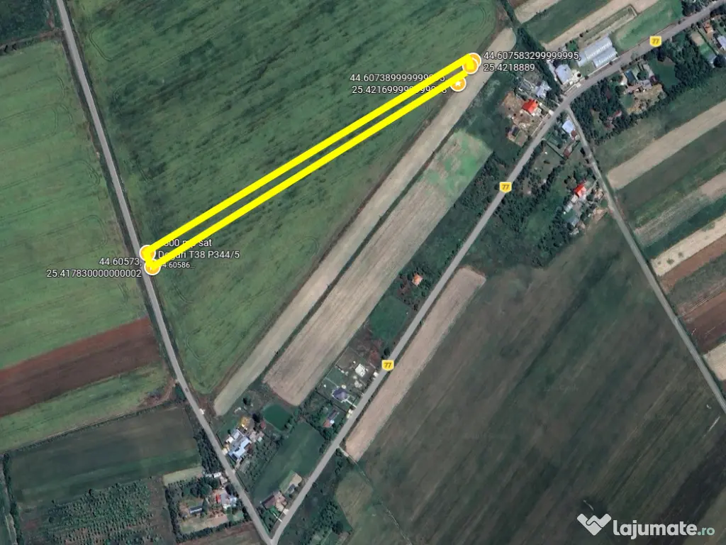 Teren agricol intravilan Uliesti, sat Dogari, apropiere Autostrada A1 