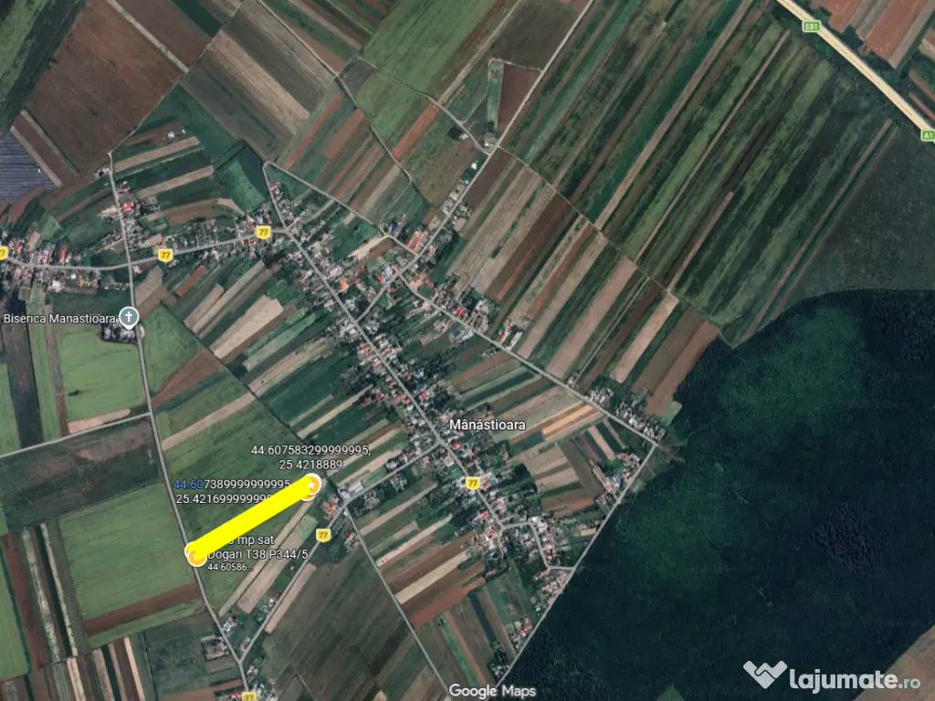 Teren agricol intravilan Uliesti, sat Dogari, apropiere Autostrada A1 