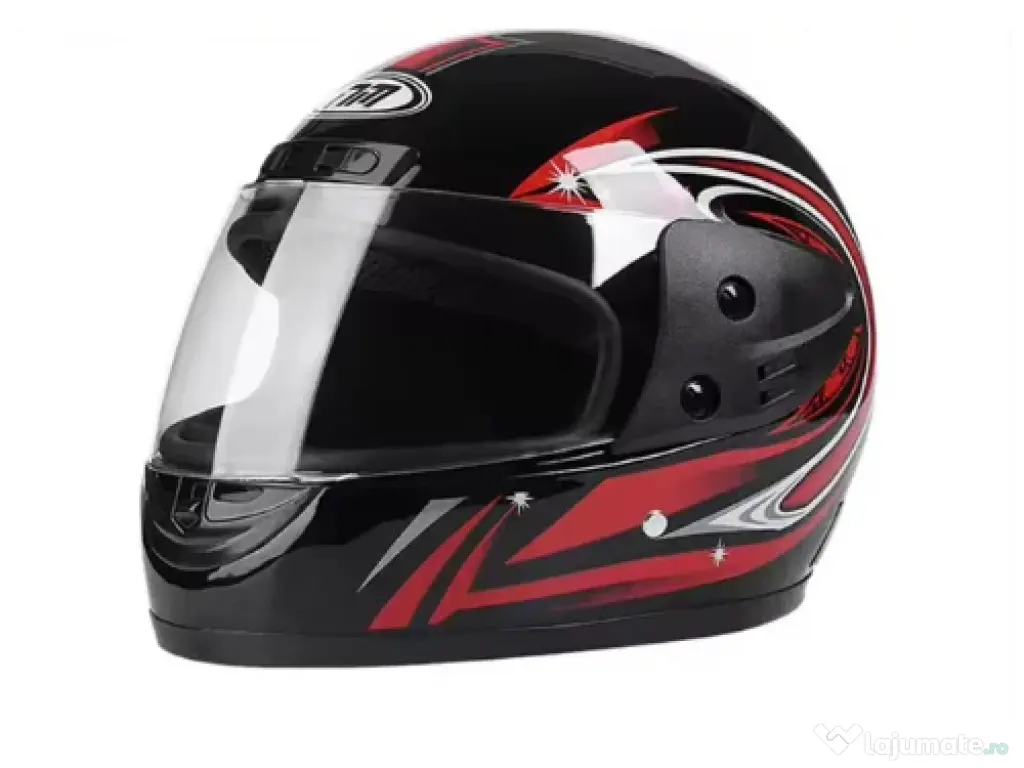 Casca moto/scuter Full face unisex, cu viziera, marime universala 58-62cm,Neagra