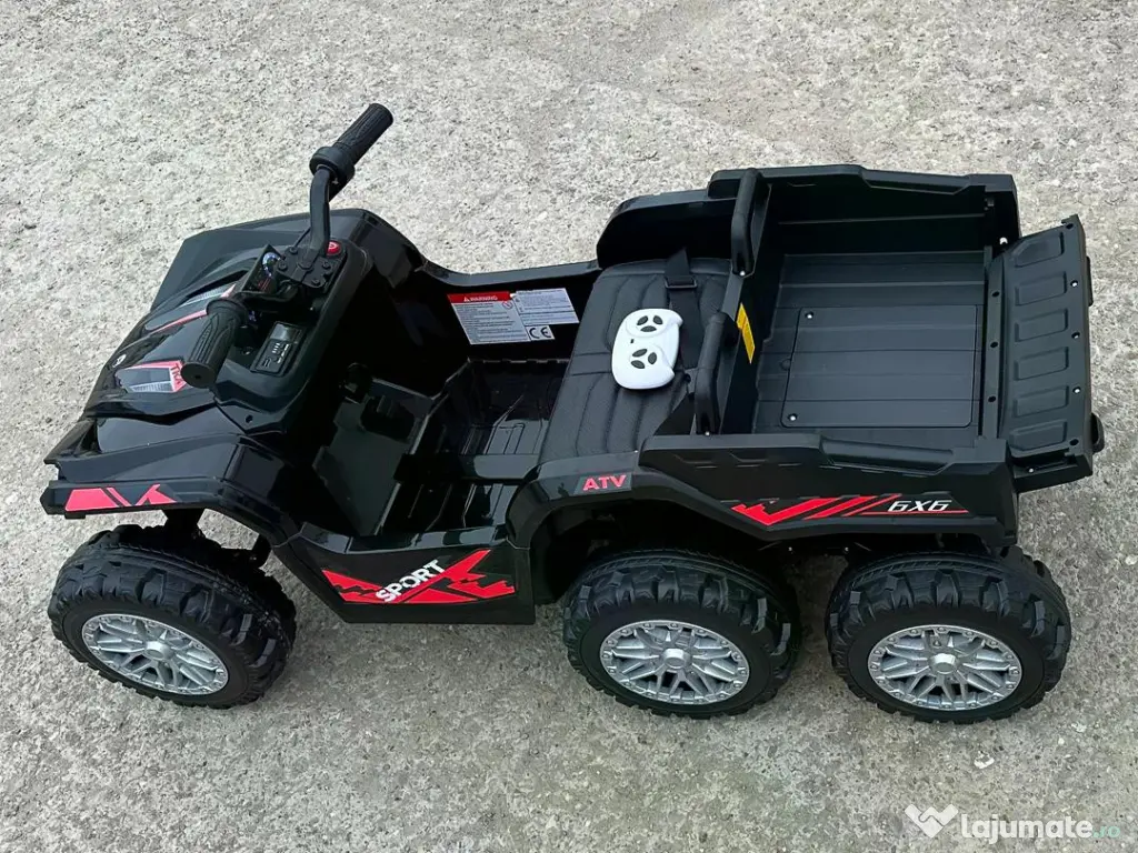 ATV electric pentru copii Kinderauto HL699 6x6, 4x 45W, 12V 14AH Black 