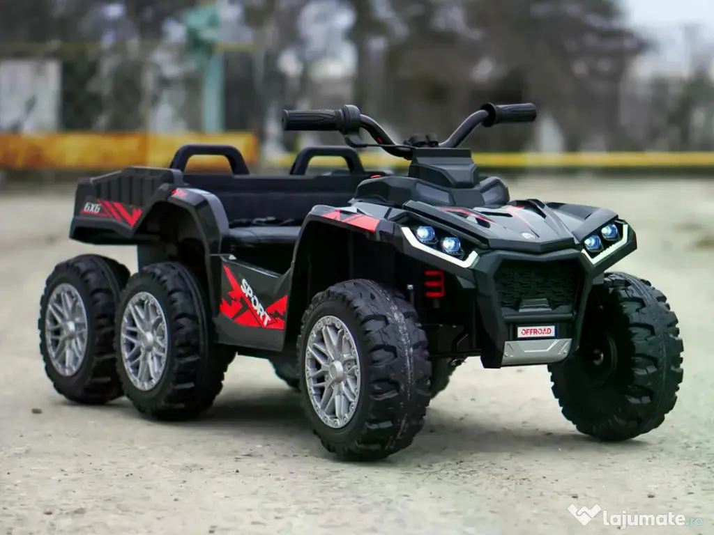 ATV electric pentru copii Kinderauto HL699 6x6, 4x 45W, 12V 14AH Black 