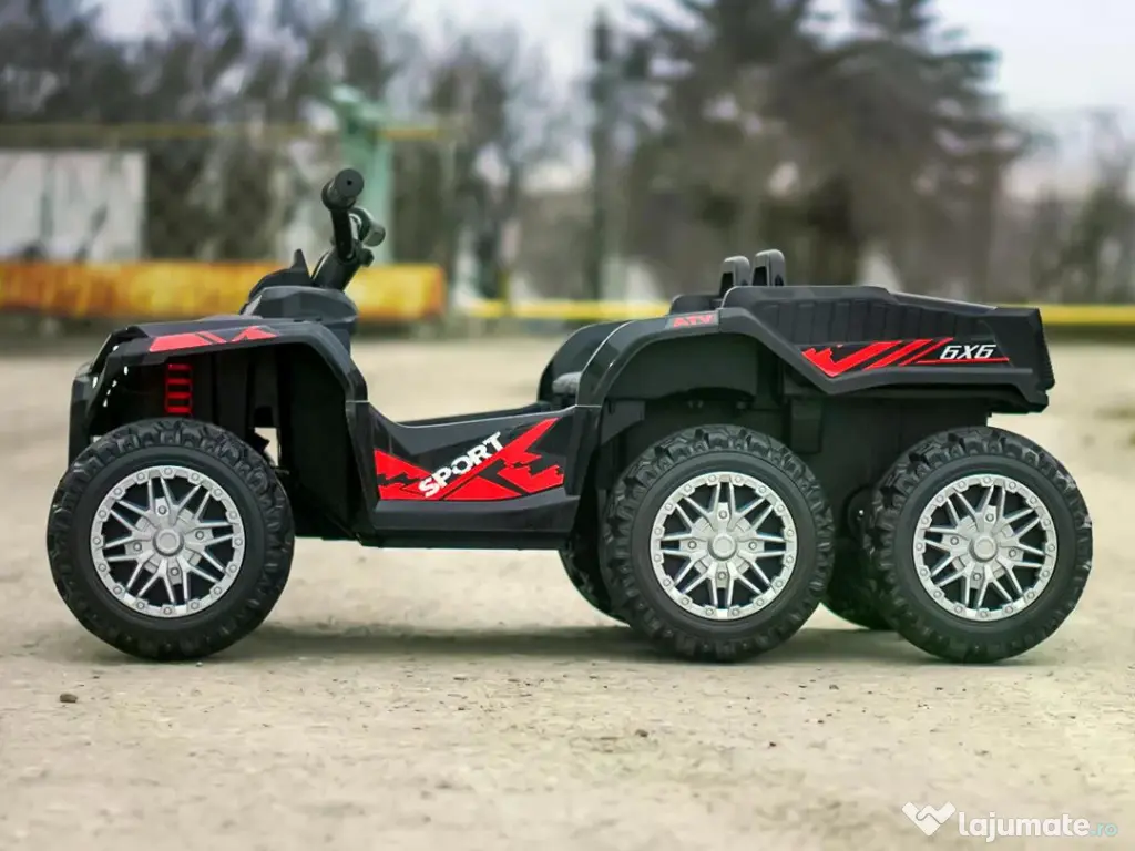 ATV electric pentru copii Kinderauto HL699 6x6, 4x 45W, 12V 14AH Black 