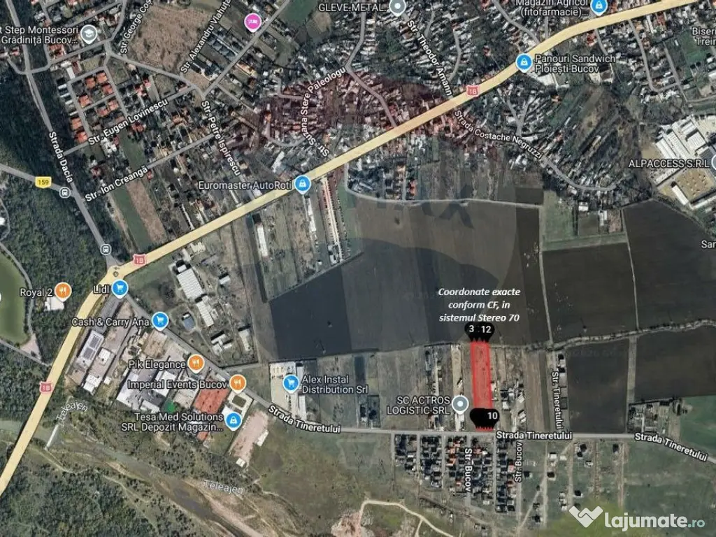 Teren intravilan 7478 mp Bucov, parcelabil, ideal investi...