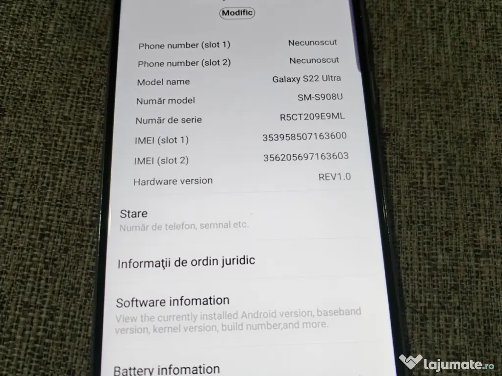 Samsung S22 Ultra Replica 1:1 