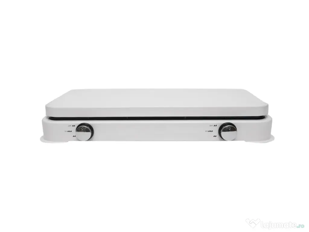 Plita Aragaz Mini 2 Ochiuri Arzator Gaz Camping Bucatarie Emailat Alb