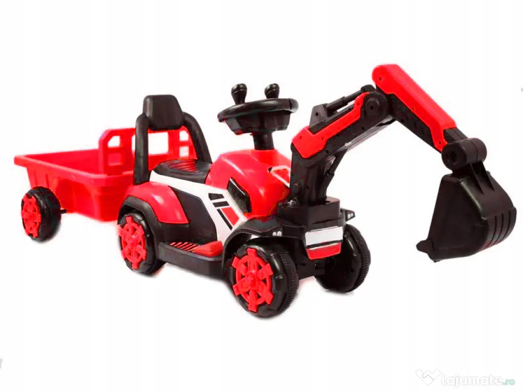 Mini excavator Kinderauto BJXZ219B 35W 6V, cupa electrica si RC RED 