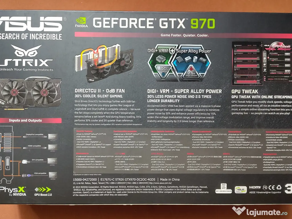 ASUS Strix GeForce GTX970 4GB GDDR5 OC Edition