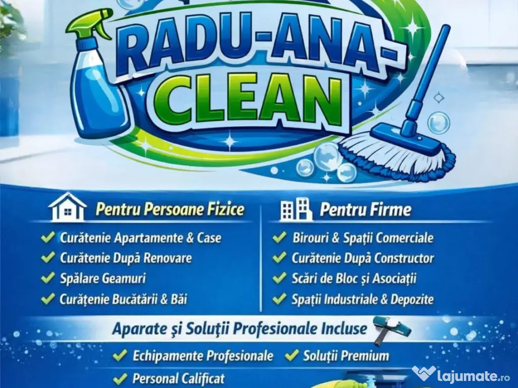 Servicii curățenie Arad și Timișoara – Apartamente, case, birouri 