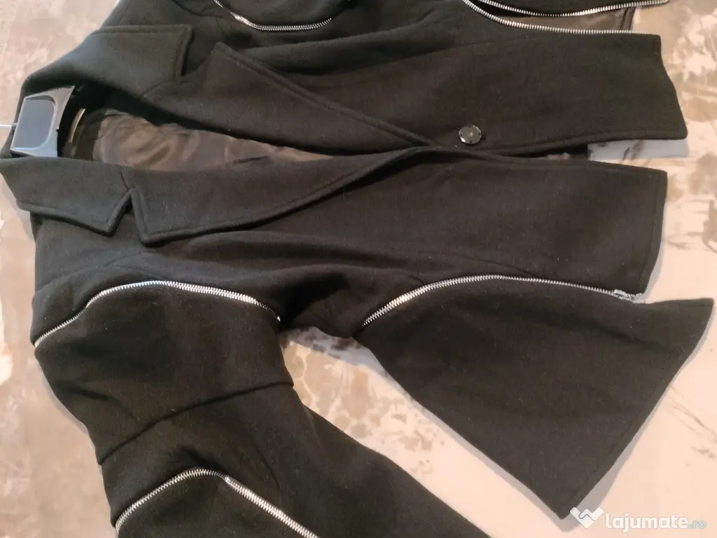 Geaca, tip sacou stofa negru