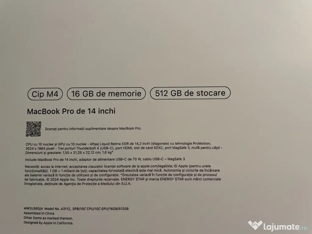 MacBook Pro  14”  sigilat 