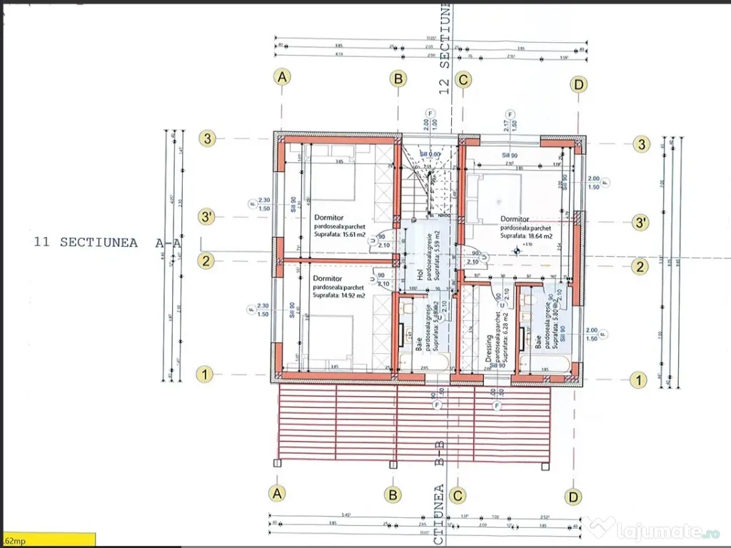 Vila 3 niveluri, 288 mp, 7 camere, terasa, 500 mp teren, personalizabila